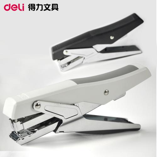得力手握式订书机 0329订书机12#通用针钉文具办公用品省力订书器