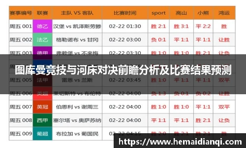 图库曼竞技与河床对决前瞻分析及比赛结果预测